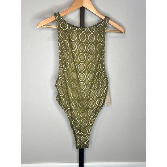 ☀️Ris-k Isla Seamless High Cut One Piece Swimsuit Bellamoss Women's Size M NWT - Picture 3 of 7